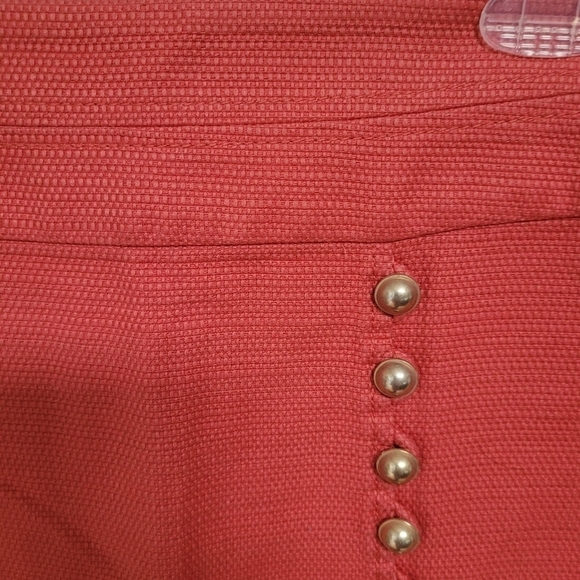 Anthropologie Eidra Coral Skirt with Button Accents - Picture 3 of 4